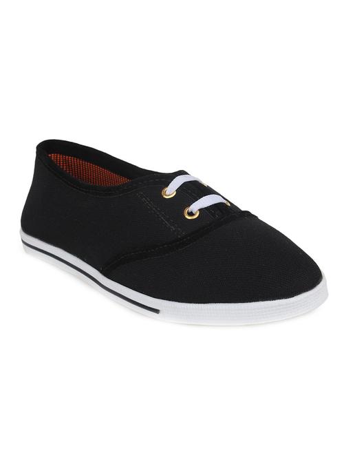 black canvas laceup sneakers - 13324632 - Very Small Image - 1