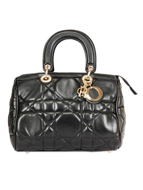 black quilted leatherette structured handbag - 1332532 - Very Small Image - 1