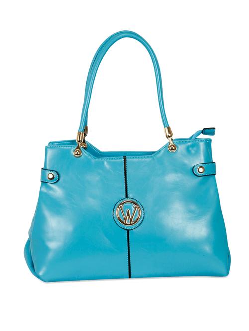 blue patent leatherette handbag - 1332560 - Very Small Image - 1