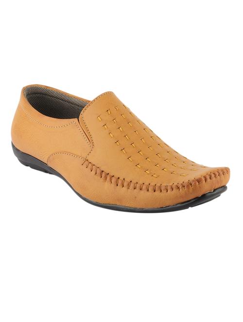 tan leatherette slip on loafer - 13329628 - Very Small Image - 1
