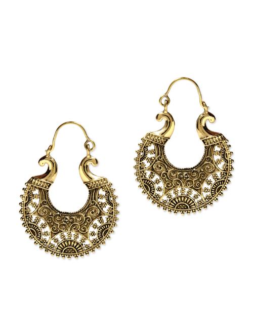 brown brass drop earrings - 1334114 - Very Small Image - 1