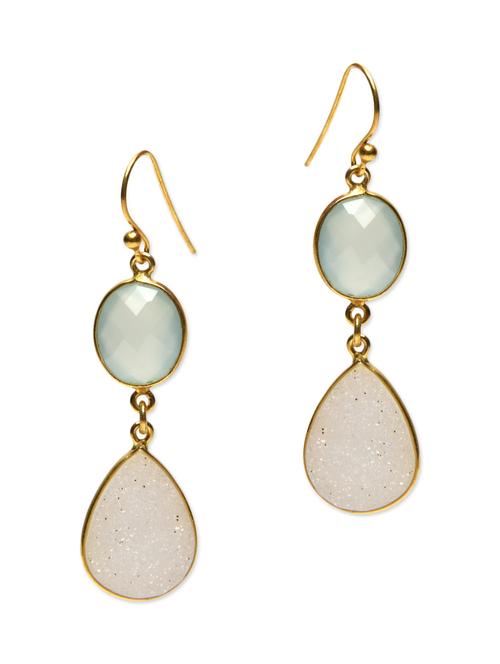 multi-coloured silver drop earrings - 1334141 - Very Small Image - 1