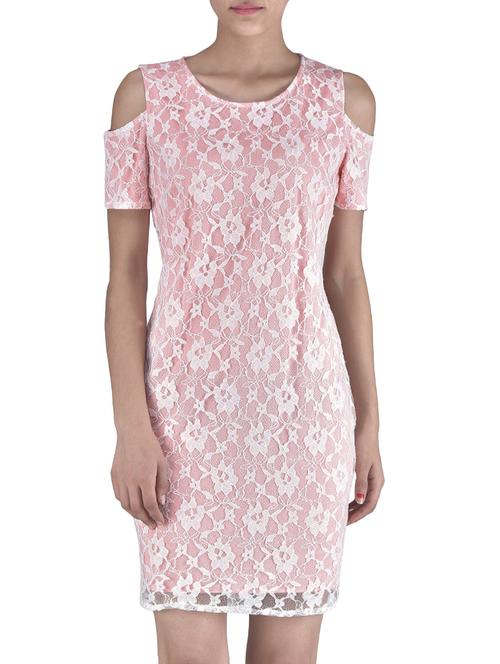 white poly net printed bodycon dress - 1334162 - Very Small Image - 1