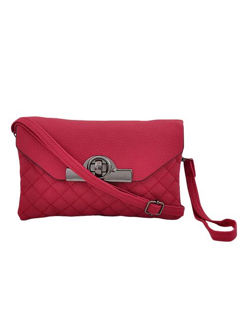 maroon leatherette clutch - 13360985 - Very Small Image - 1