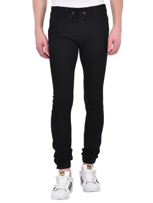black cotton blend jogger - 13386082 - Very Small Image - 1