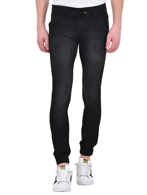 black cotton blend jogger - 13386086 - Very Small Image - 1