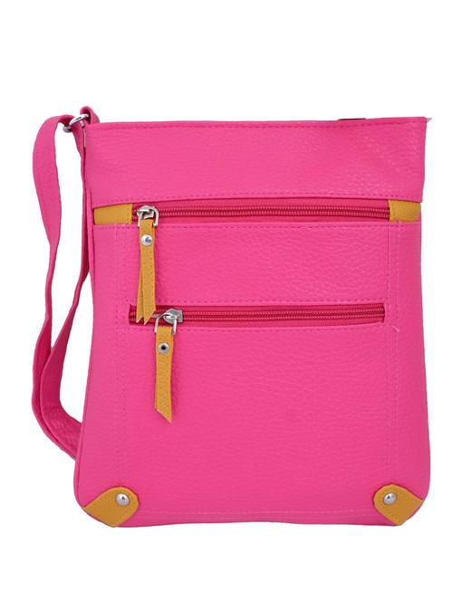 pink leatherette sling bag - 13387100 - Very Small Image - 1
