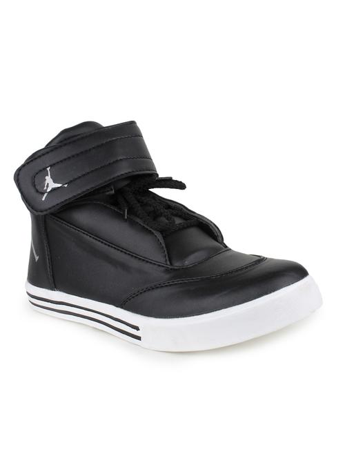 black leatherette lace up sneaker - 13390619 - Very Small Image - 1