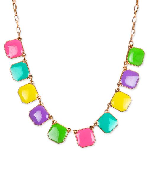 lass vogue multi colored statement necklace - 13393413 - Very Small Image - 1