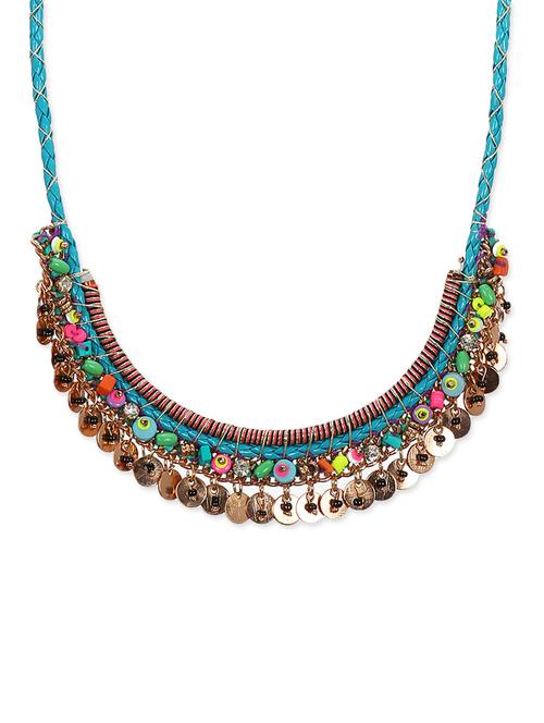lass vogue blue metal heavy statement necklace - 13393436 - Very Small Image - 1