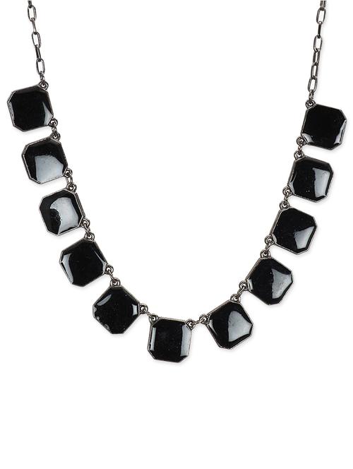 lass vogue black stoned necklace - 13393453 - Very Small Image - 1