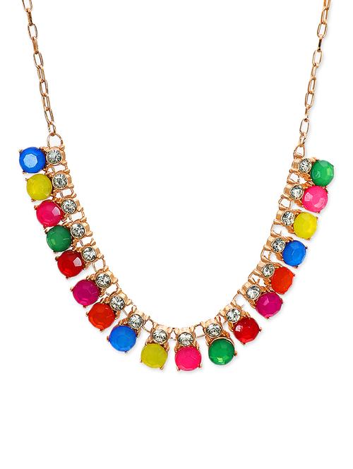 lass vogue multi coloured stoned necklace - 13393460 - Very Small Image - 1