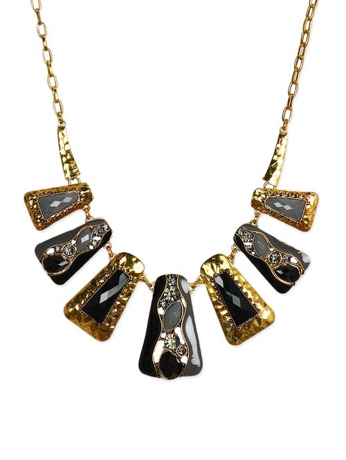 lass vogue golden and silver necklace - 13393515 - Very Small Image - 1