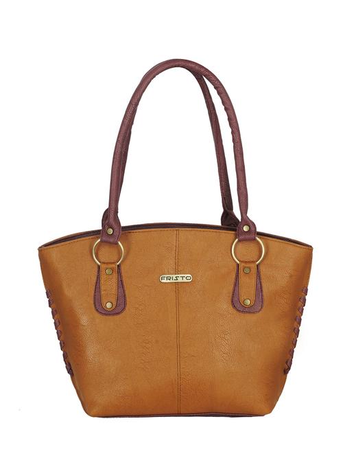 tan leatherette handbag - 13394304 - Very Small Image - 1