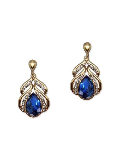 blue metal drop earring - 13396895 - Very Small Image - 1