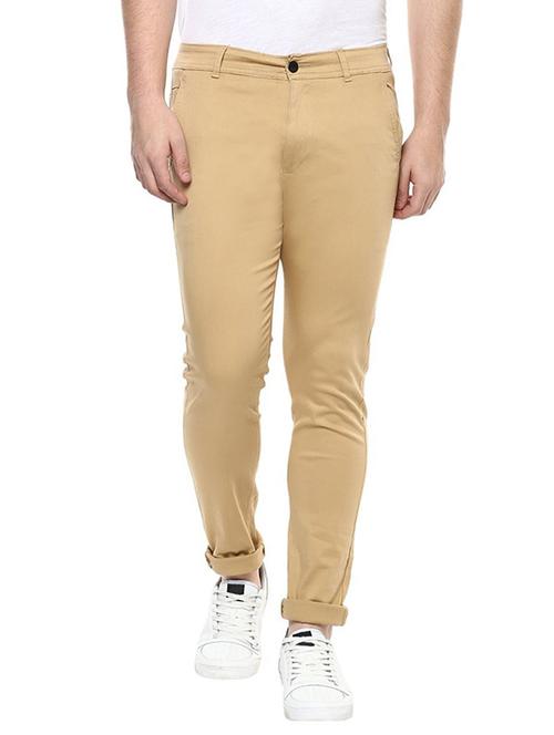 beige cotton chinos casual trousers - 13397724 - Very Small Image - 1