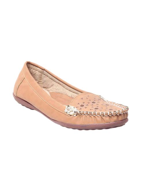 beige faux leather slip on loafers - 13410906 - Very Small Image - 1