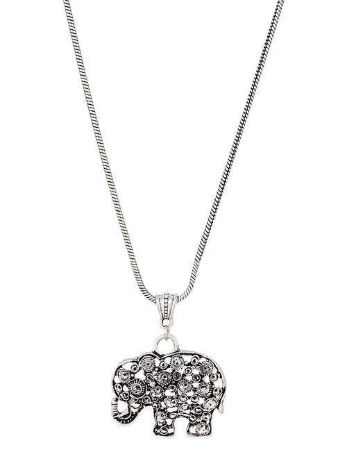 silver metal chain necklace - 13422710 - Very Small Image - 1