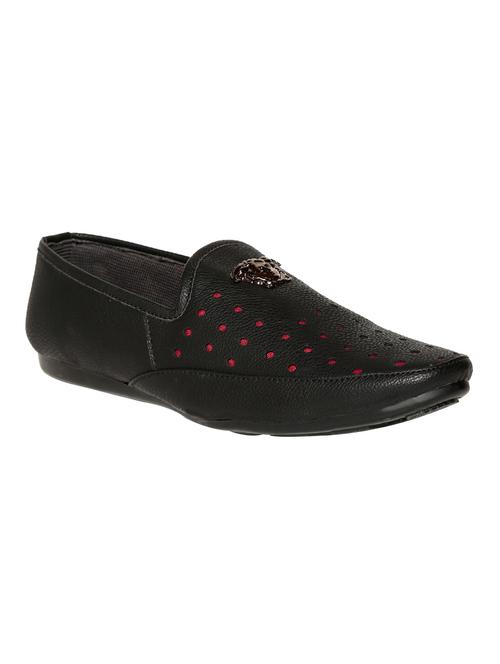 black leatherette slip on loafer - 13422818 - Very Small Image - 1