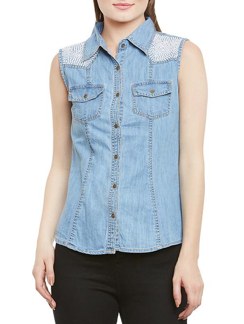 blue denim shirt - 13424808 - Very Small Image - 1