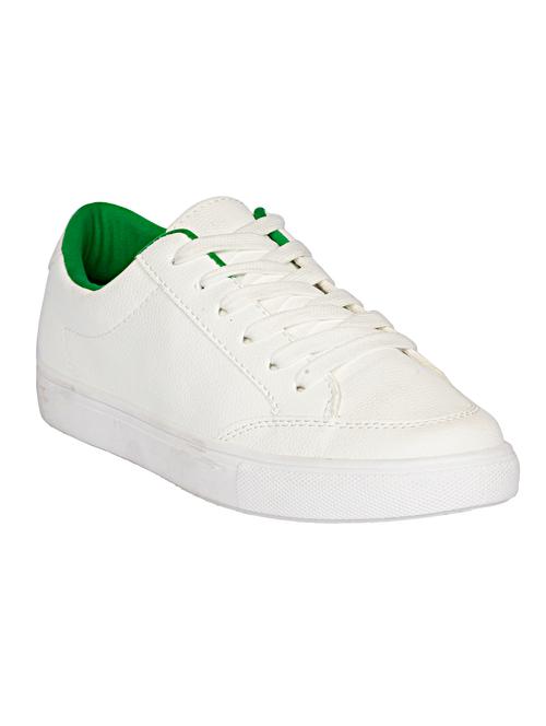 white canvas laceup sneakers - 13428226 - Very Small Image - 1