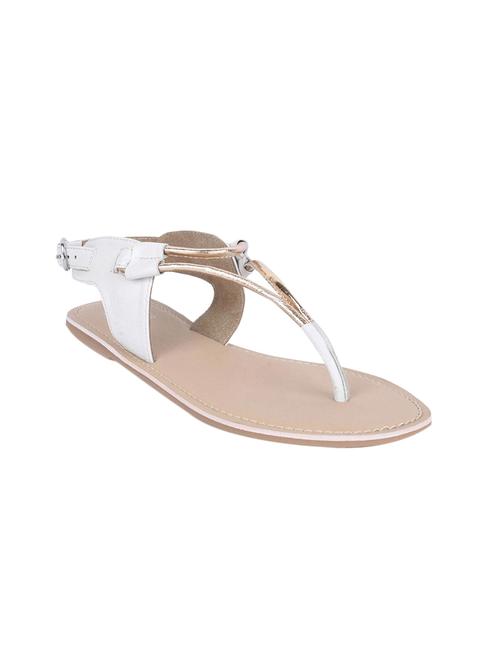 white leather back strap sandals - 13428338 - Very Small Image - 1