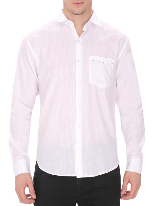 white cotton casual shirt - 13429090 - Very Small Image - 1