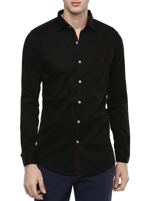 black cotton casual shirt - 13437678 - Very Small Image - 1