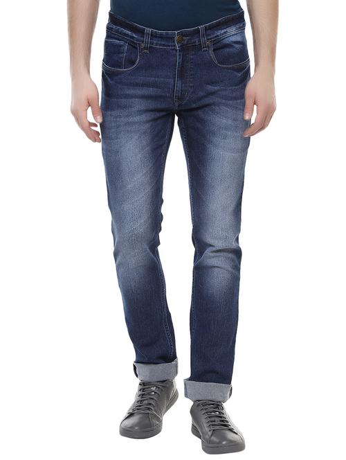 dark blue cotton blend jeans - 13437807 - Very Small Image - 1