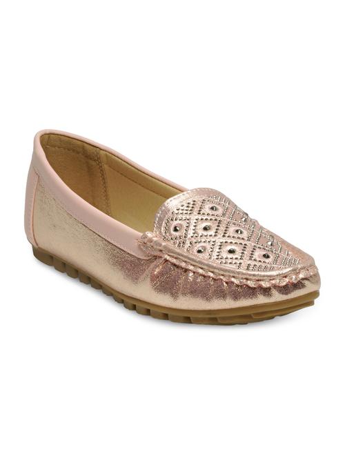 pink faux leather slip on loafers - 13437846 - Very Small Image - 1