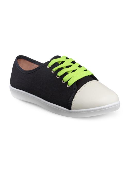navy canvas laceup sneakers - 13437858 - Very Small Image - 1