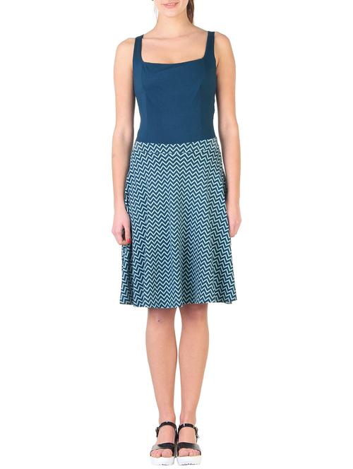 blue chevron printed dress - 13441469 - Very Small Image - 1