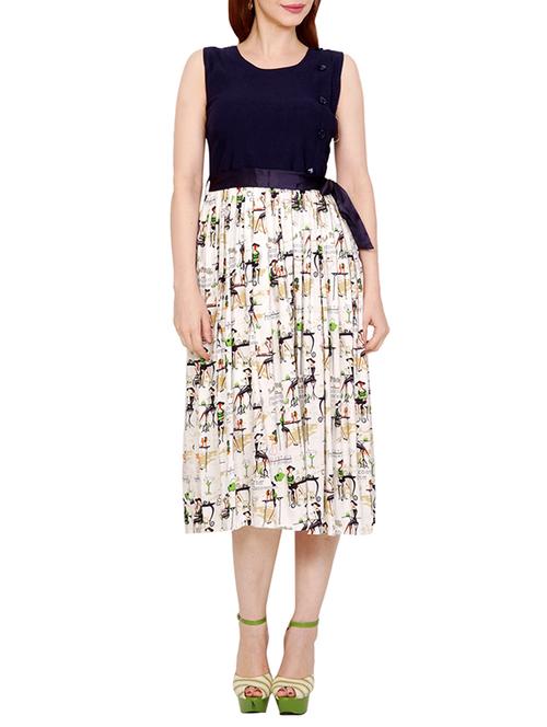 multicolored printed rayon dress - 13443534 - Very Small Image - 1