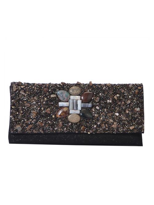 black leather clutch - 13444300 - Very Small Image - 1