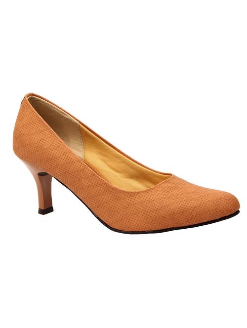 tan leather slip on pumps - 13445629 - Very Small Image - 1