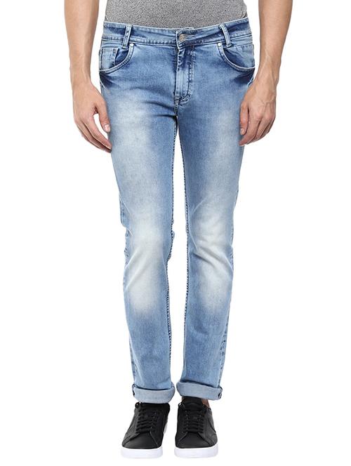 blue cotton washed jeans - 13445821 - Very Small Image - 1