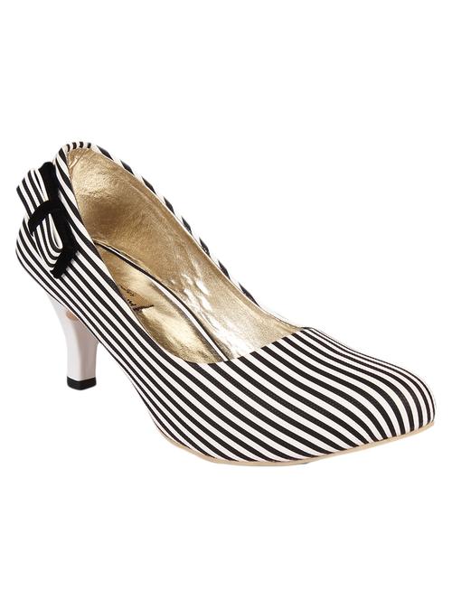 black faux leather slip on pumps - 13448020 - Very Small Image - 1