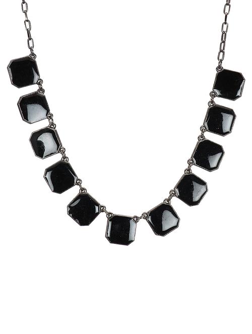 black stoned necklace - 13455124 - Very Small Image - 1