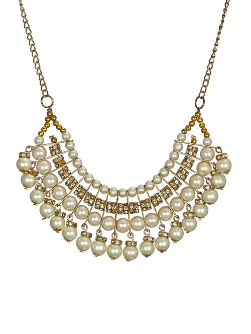 pearly white statement necklace - 13455203 - Very Small Image - 1