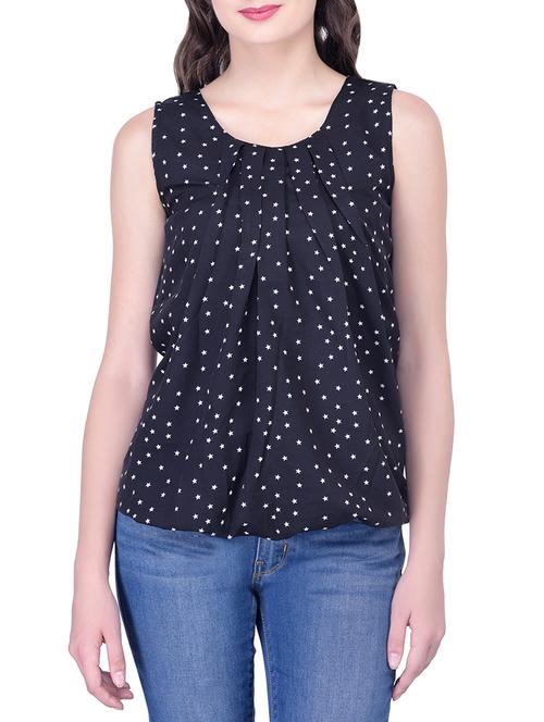black poly crepe balloon top - 13455395 - Very Small Image - 1