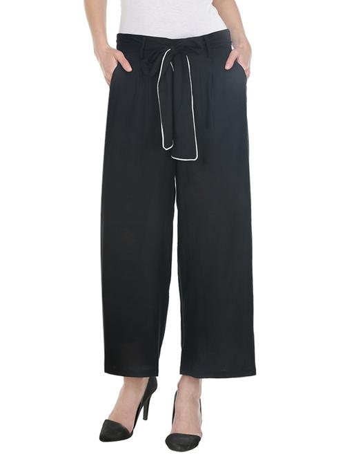 solid black rayon palazzo - 13493515 - Very Small Image - 1