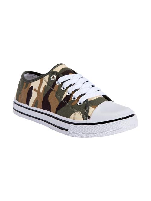 multi colored canvas laceup sneakers - 13551122 - Very Small Image - 1