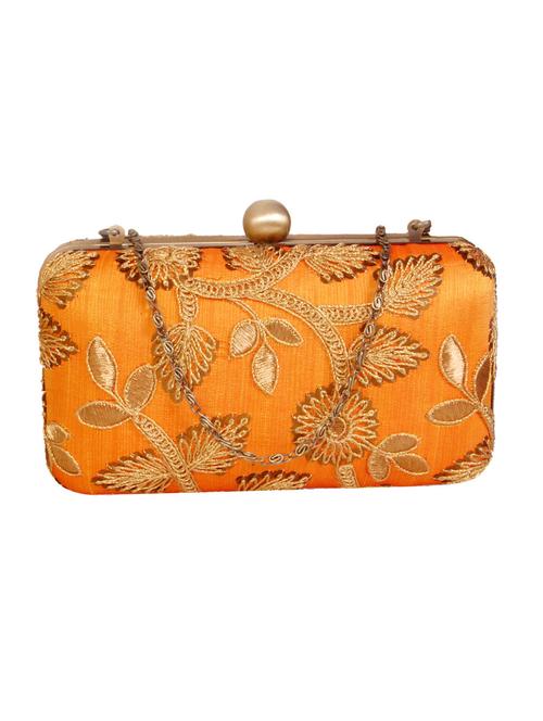 yellow silk box clutch - 13552928 - Very Small Image - 1