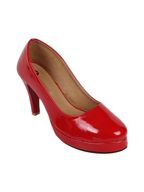 red patent leather slip on pumps - 13556011 - Very Small Image - 1