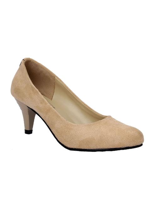 beige suede slip on pumps - 13556663 - Very Small Image - 1