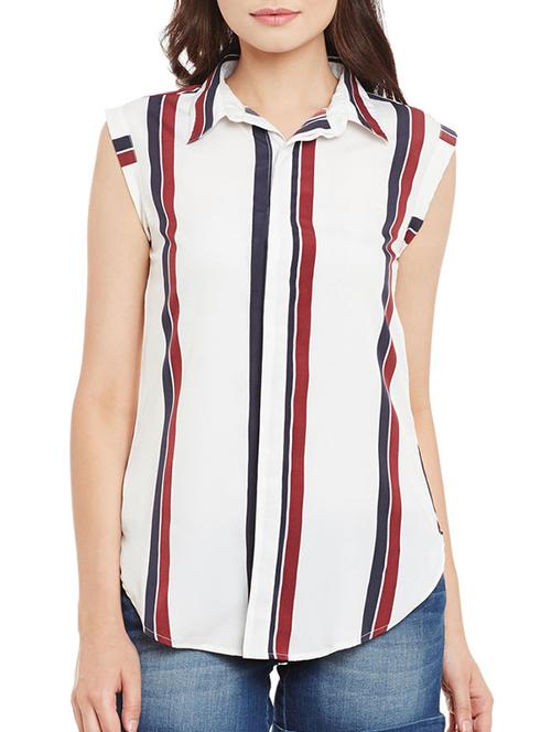 white striped crepe shirt - 13574920 - Very Small Image - 1