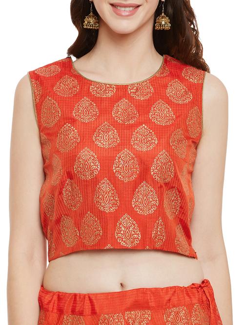 red silk blend skirt - 13601911 - Very Small Image - 1