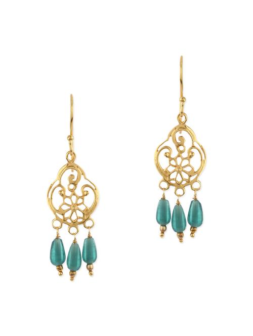 beaded dainty chandelier earrings - 13607090 - Very Small Image - 1