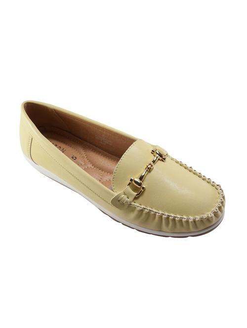 beige faux leather slip on loafers - 13607220 - Very Small Image - 1