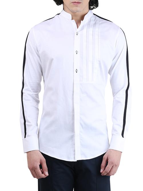 white cotton casual shirt - 13607492 - Very Small Image - 1